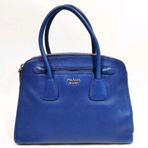Sold Prada Blue Sappiano Leather Women's Bag Authentic In Excellent Condition